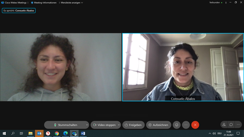 Tandempartnerschaft zwischen den Doktorandinnen Hannah Müssemann und Consuelo Ábalosa