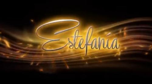 The logo of the telenovela Estefania