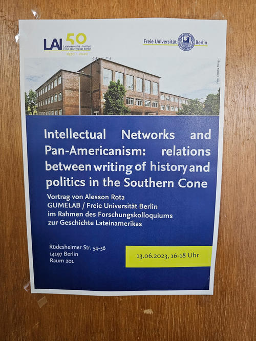 Presentation of the PhD project of our visiting scholar Alesson Rota in the Colloquium on Latin American History, 13.06.2023.