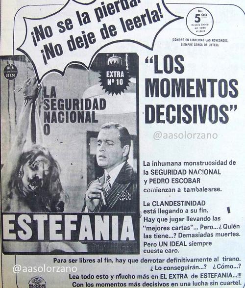 Revista sobre la telenovela Estefanía