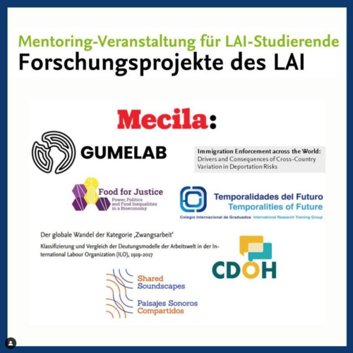 Presentación del proyecto de investigación GUMELAB en el Instituto de Estudios Latinoamericanos, 13.07.2022