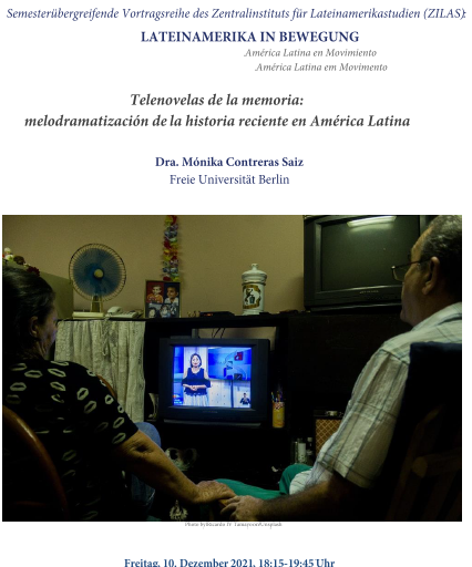 "Las telenovelas de la memoria y la melodramatización de la historia reciente". Conferencia de Mónika Contreras Saiz 10.12.21